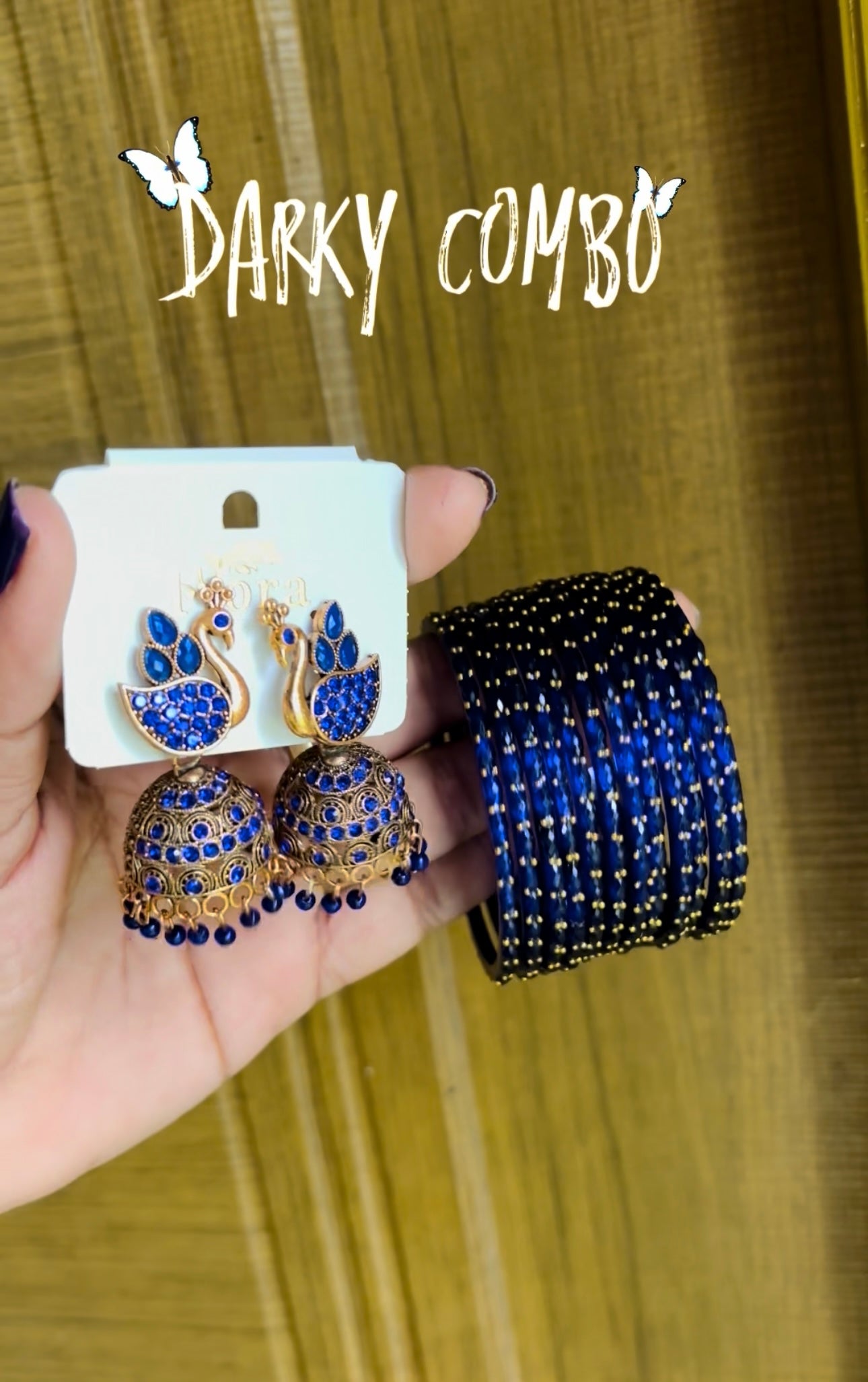 Darky peacock jhumkas