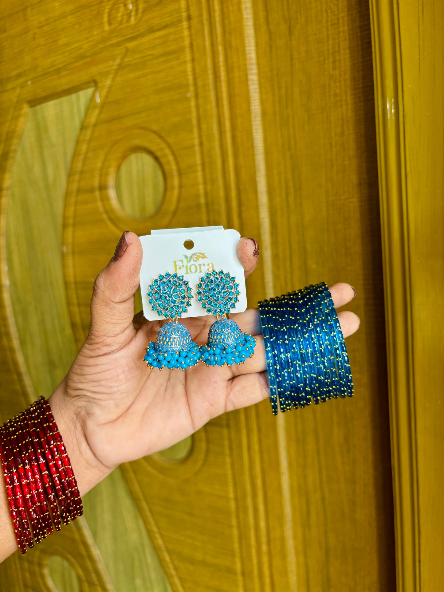 Skyblue flower combo