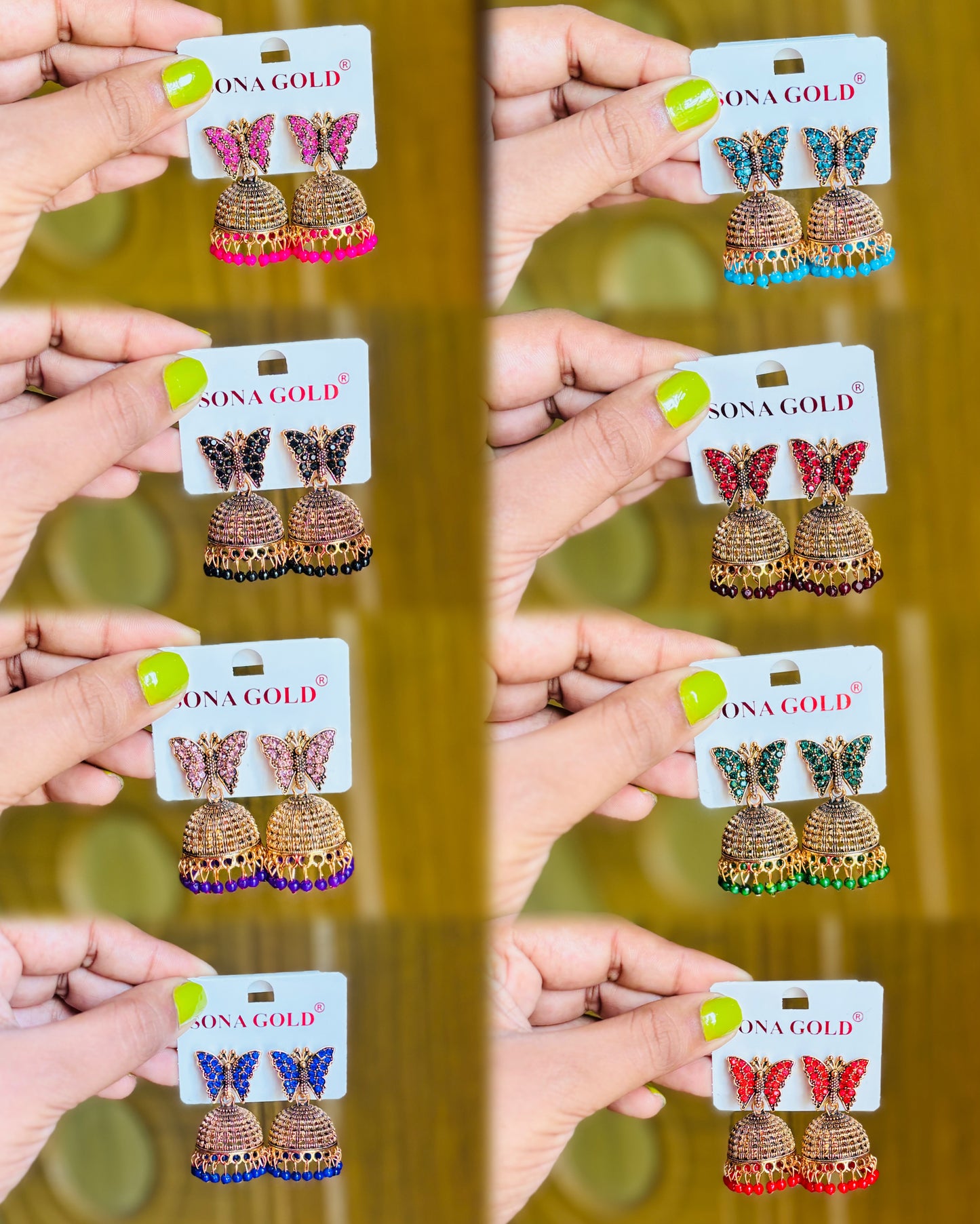 Butterfly🦋 jhumkas combo pack