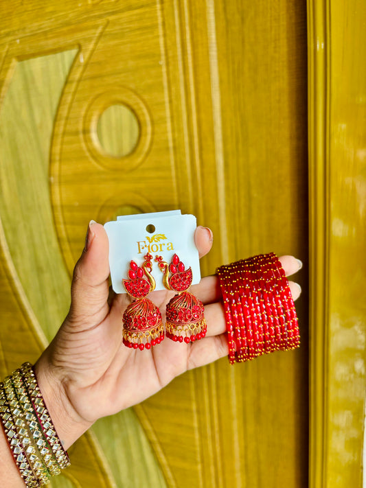 Peacock red combo