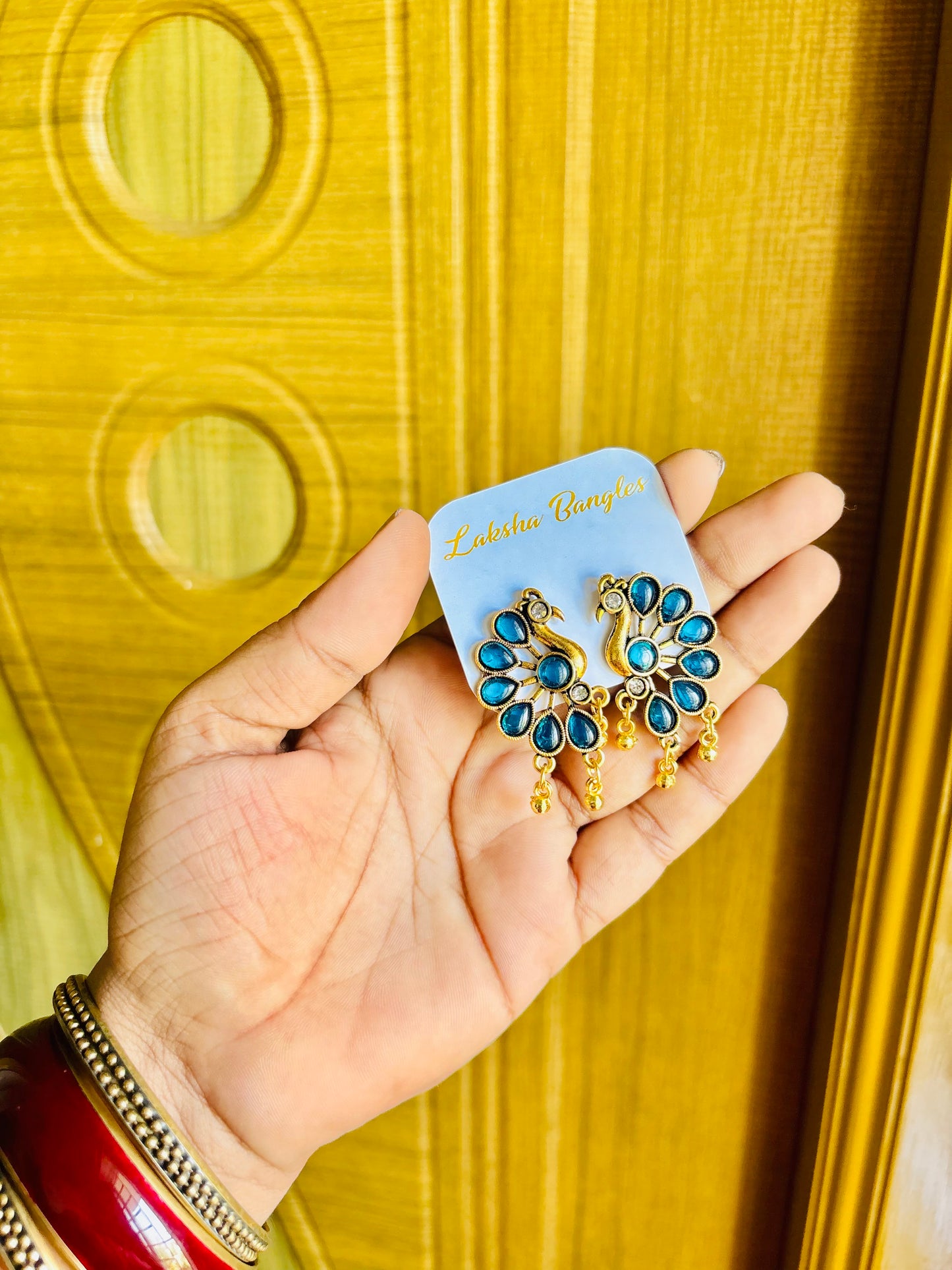 Gold mayura earrings🦚✨