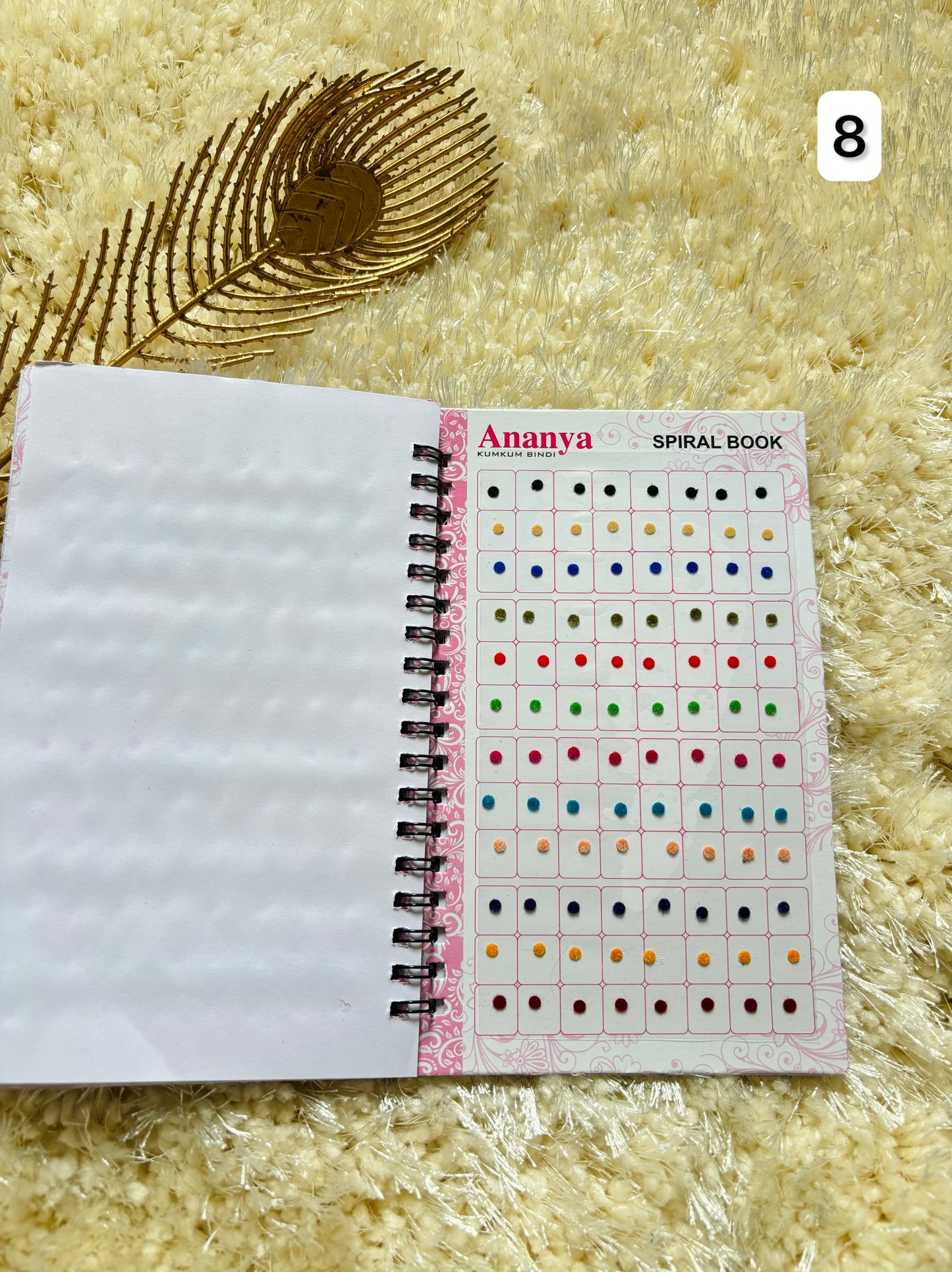 Plain medium size bindi book