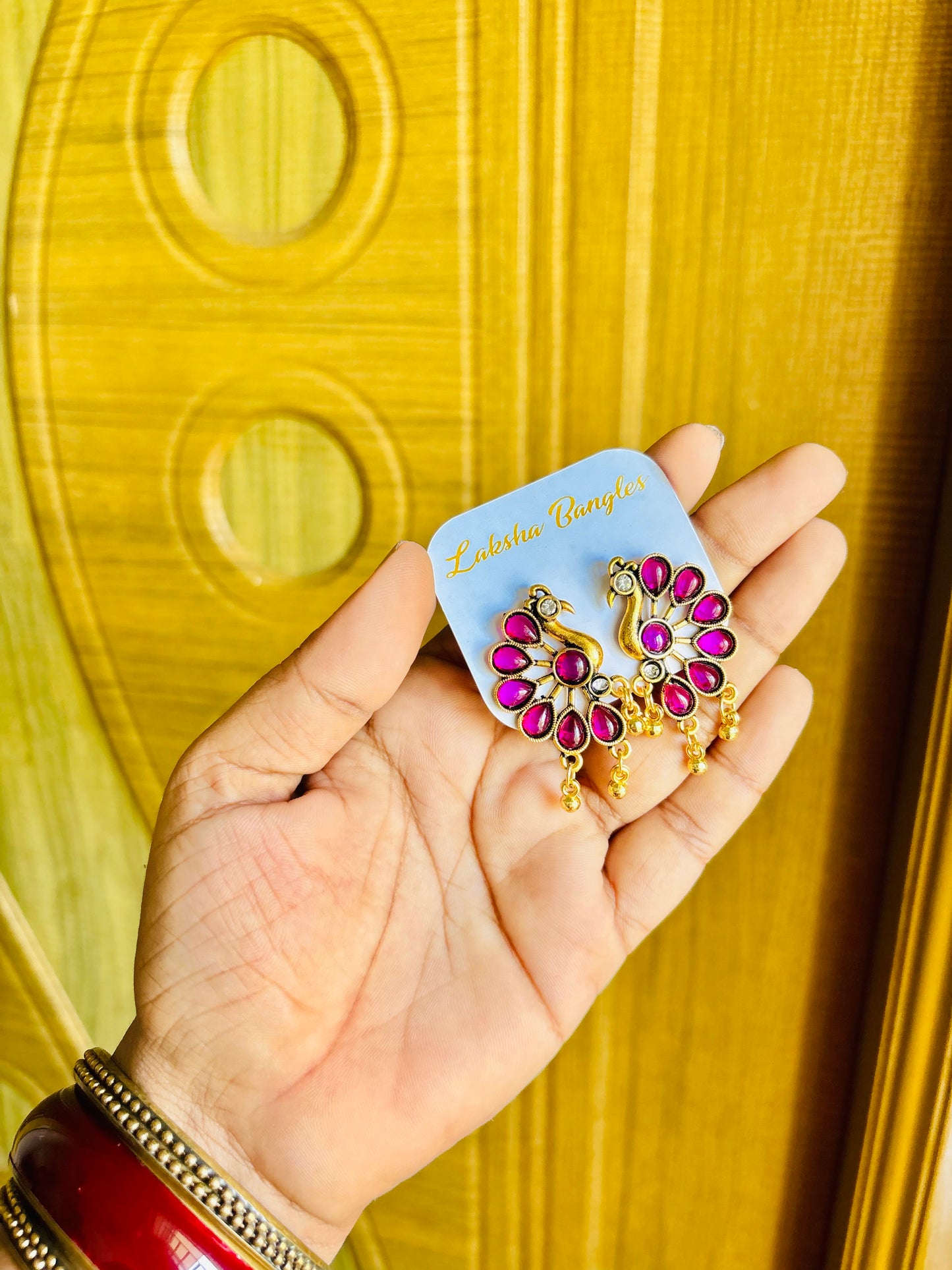 Gold mayura earrings🦚✨