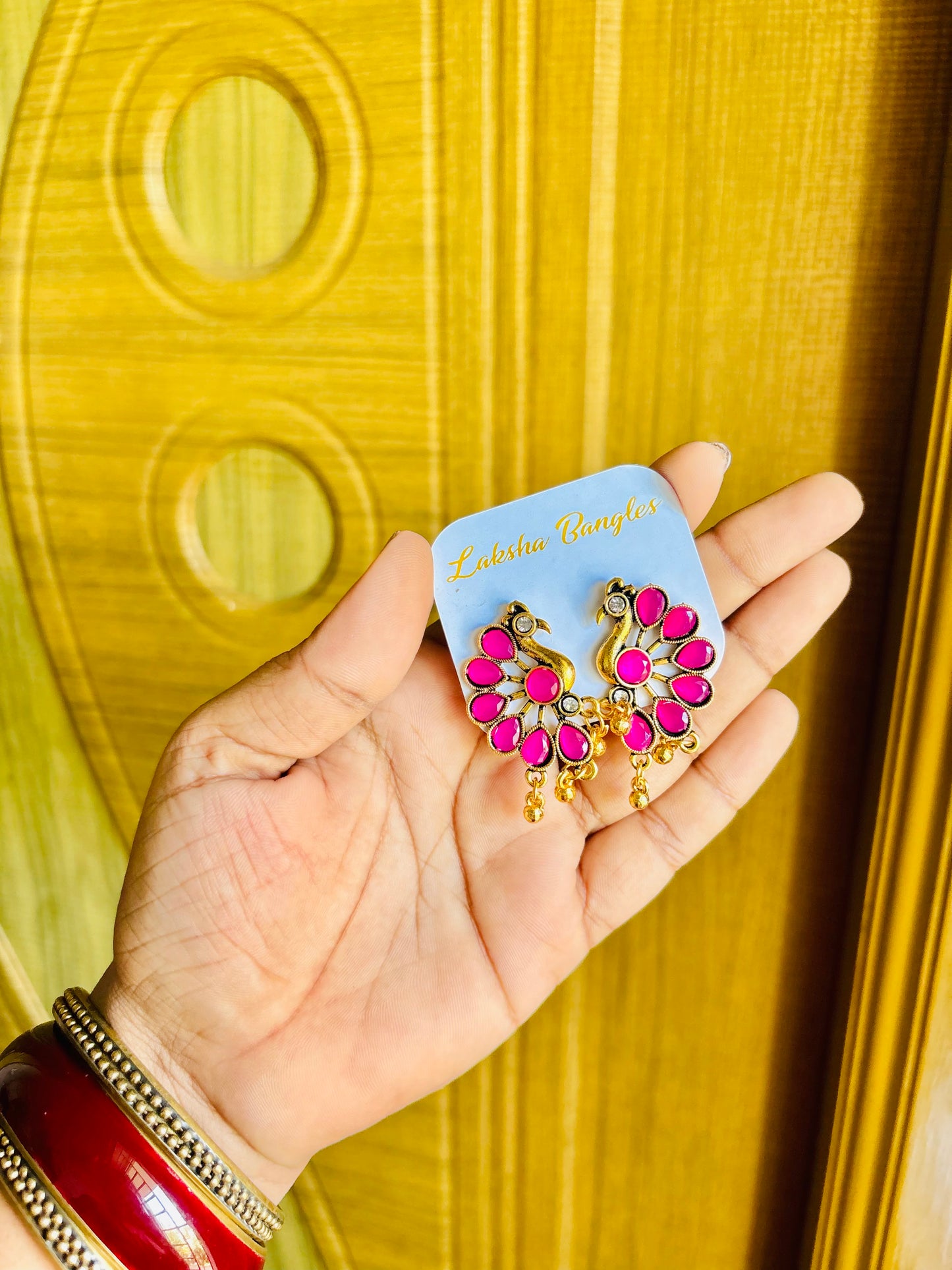 Gold mayura earrings🦚✨