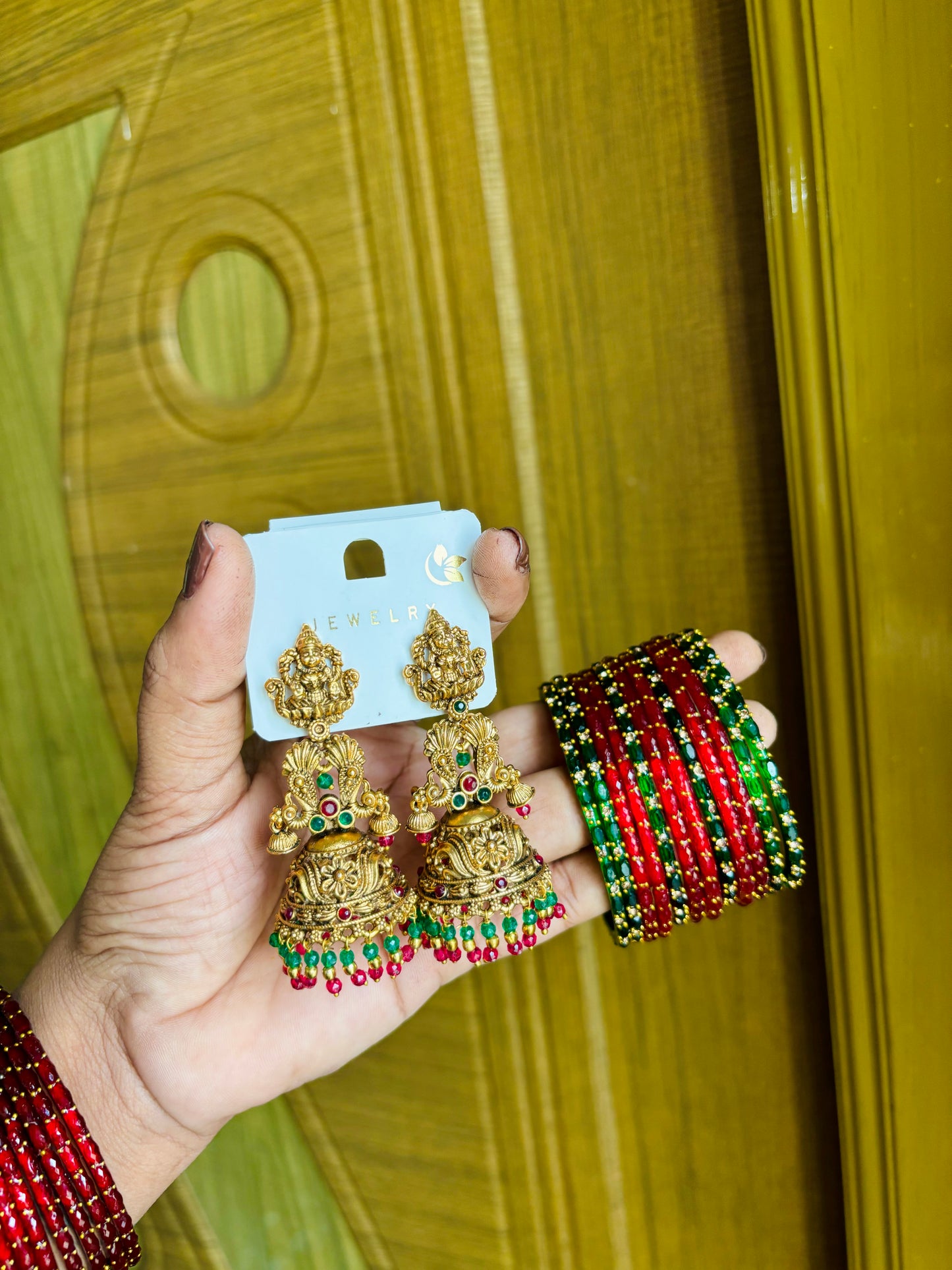 Temple jhumka combo