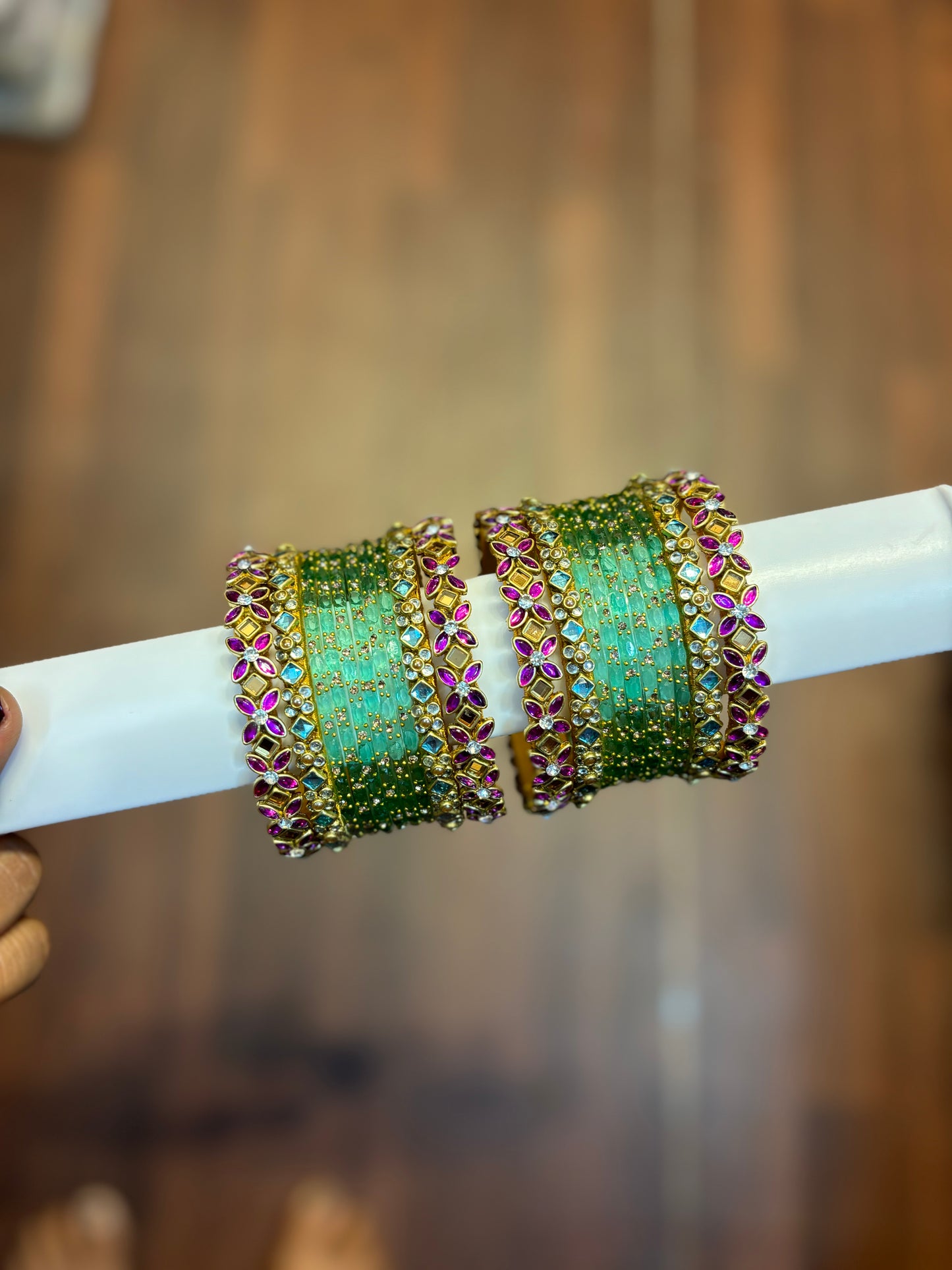 Handcrafted pink with skyblue set🎀