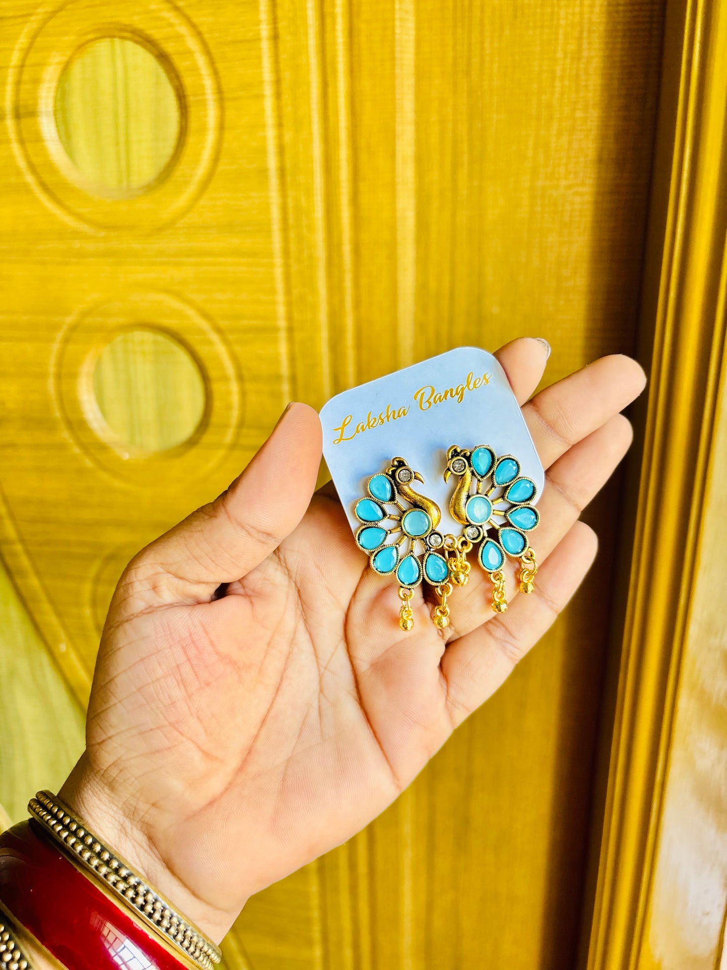 Gold mayura earrings🦚✨