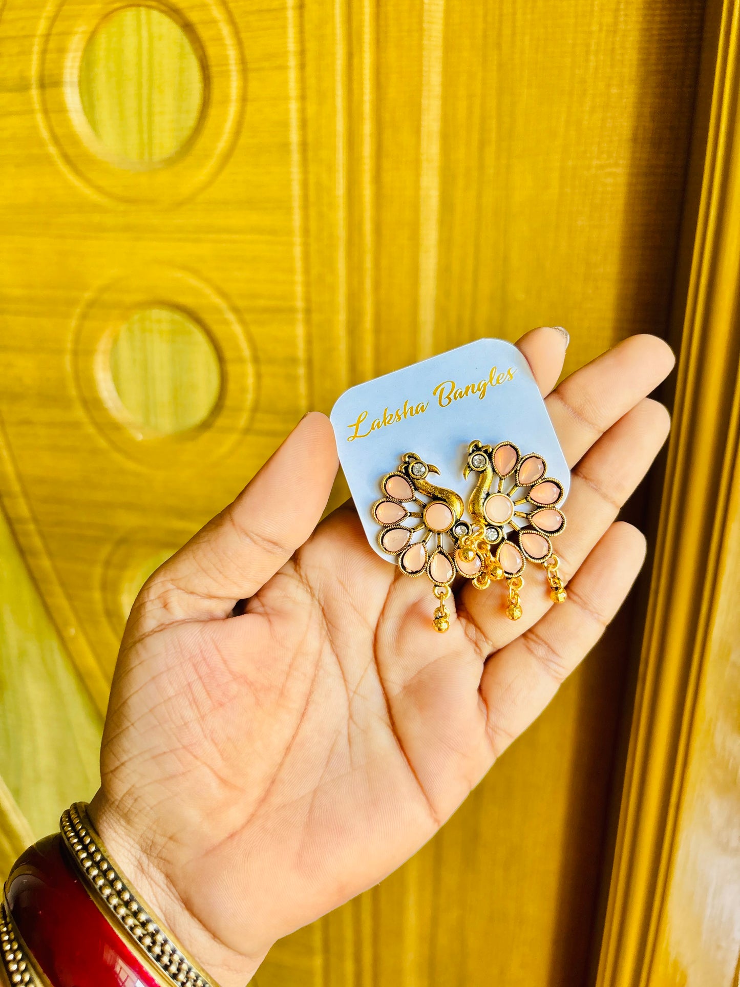 Gold mayura earrings🦚✨
