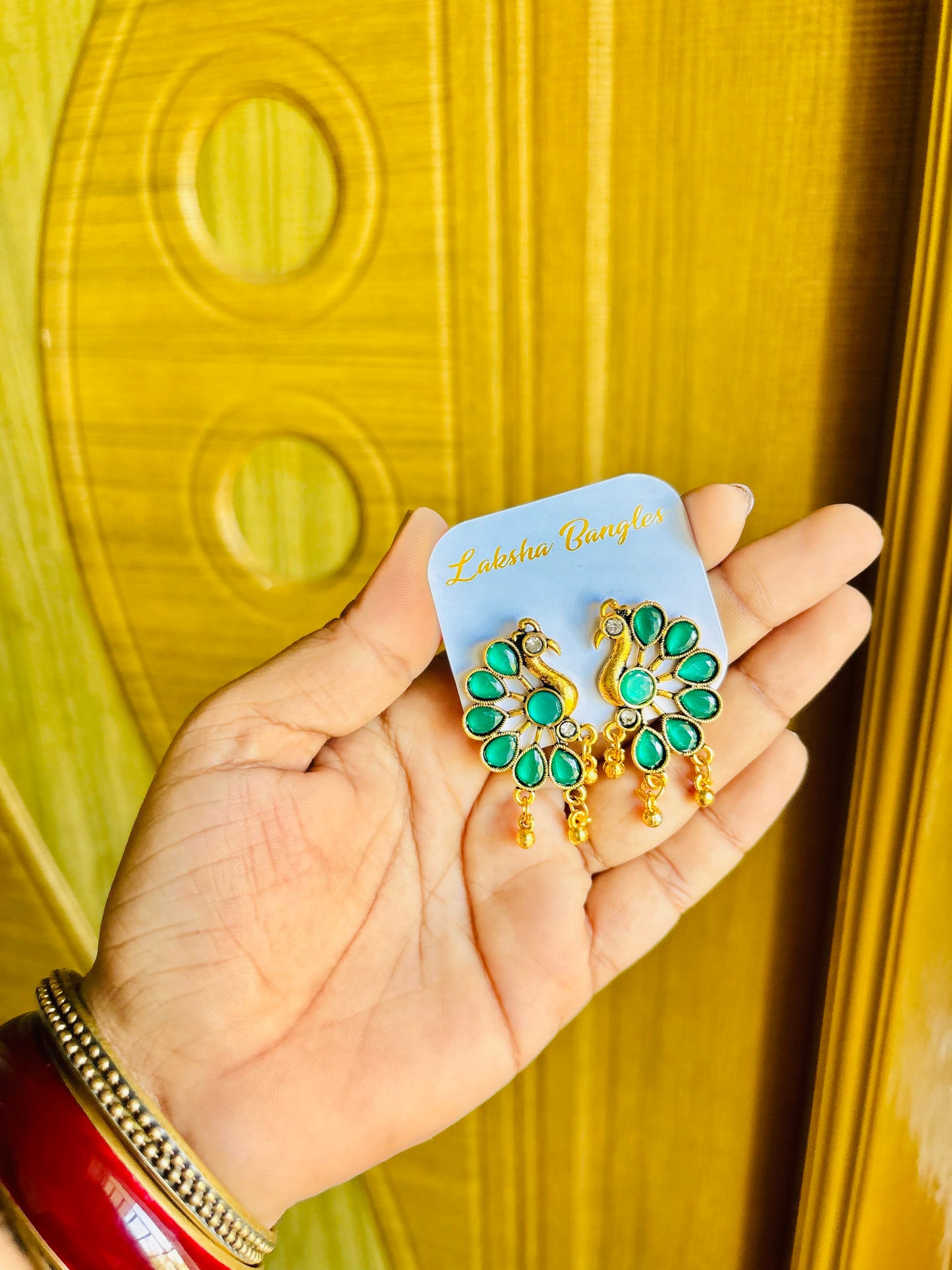 Gold mayura earrings🦚✨