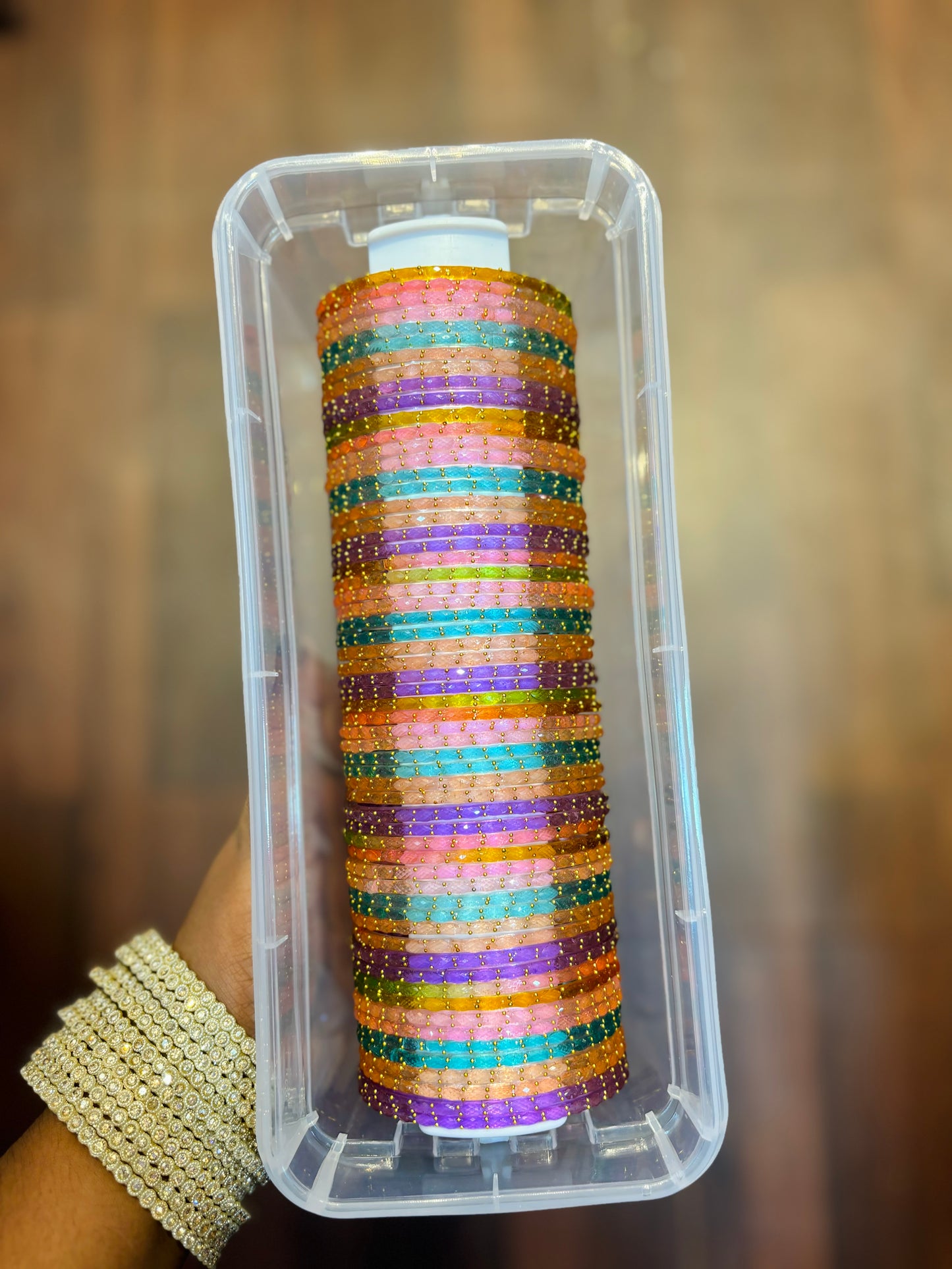 Pastel shades valaikaapu bangles