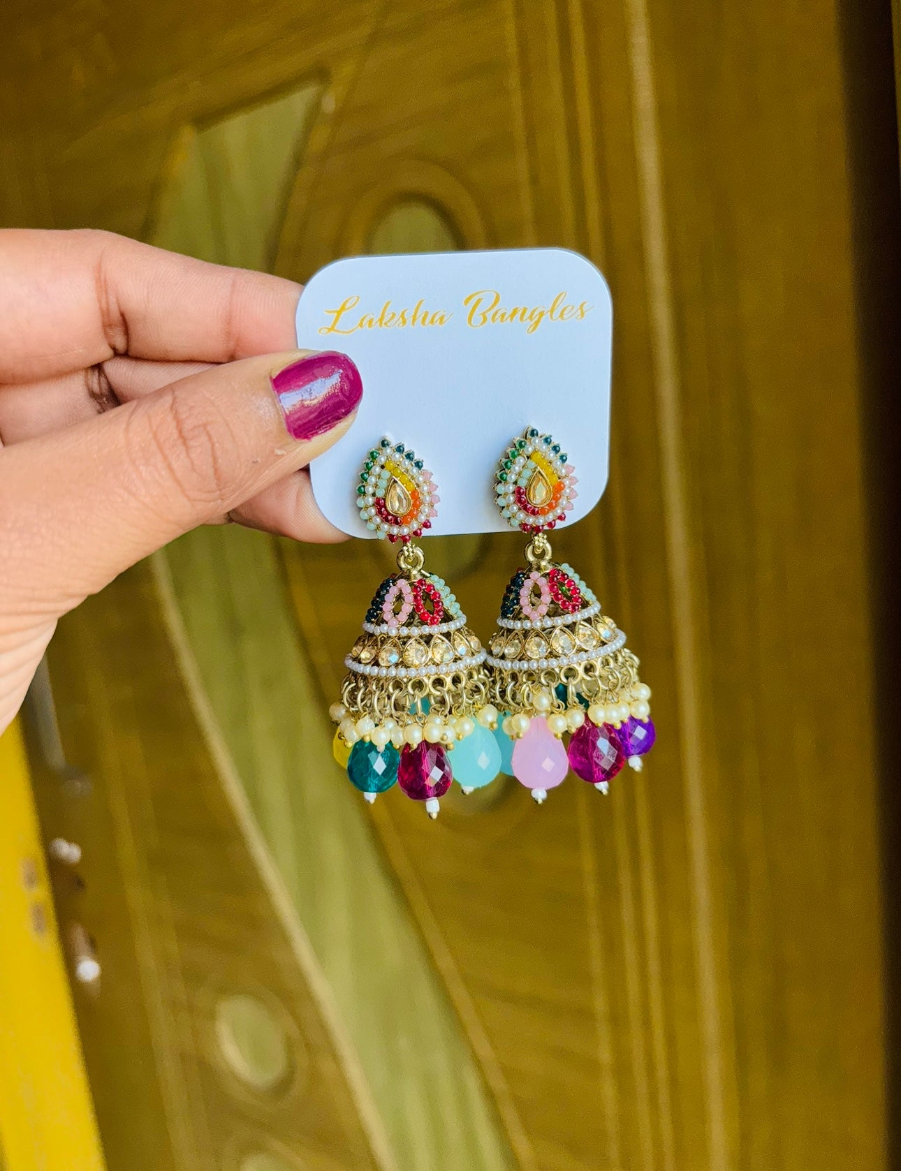 Laksha signature jhumka🌈🎀