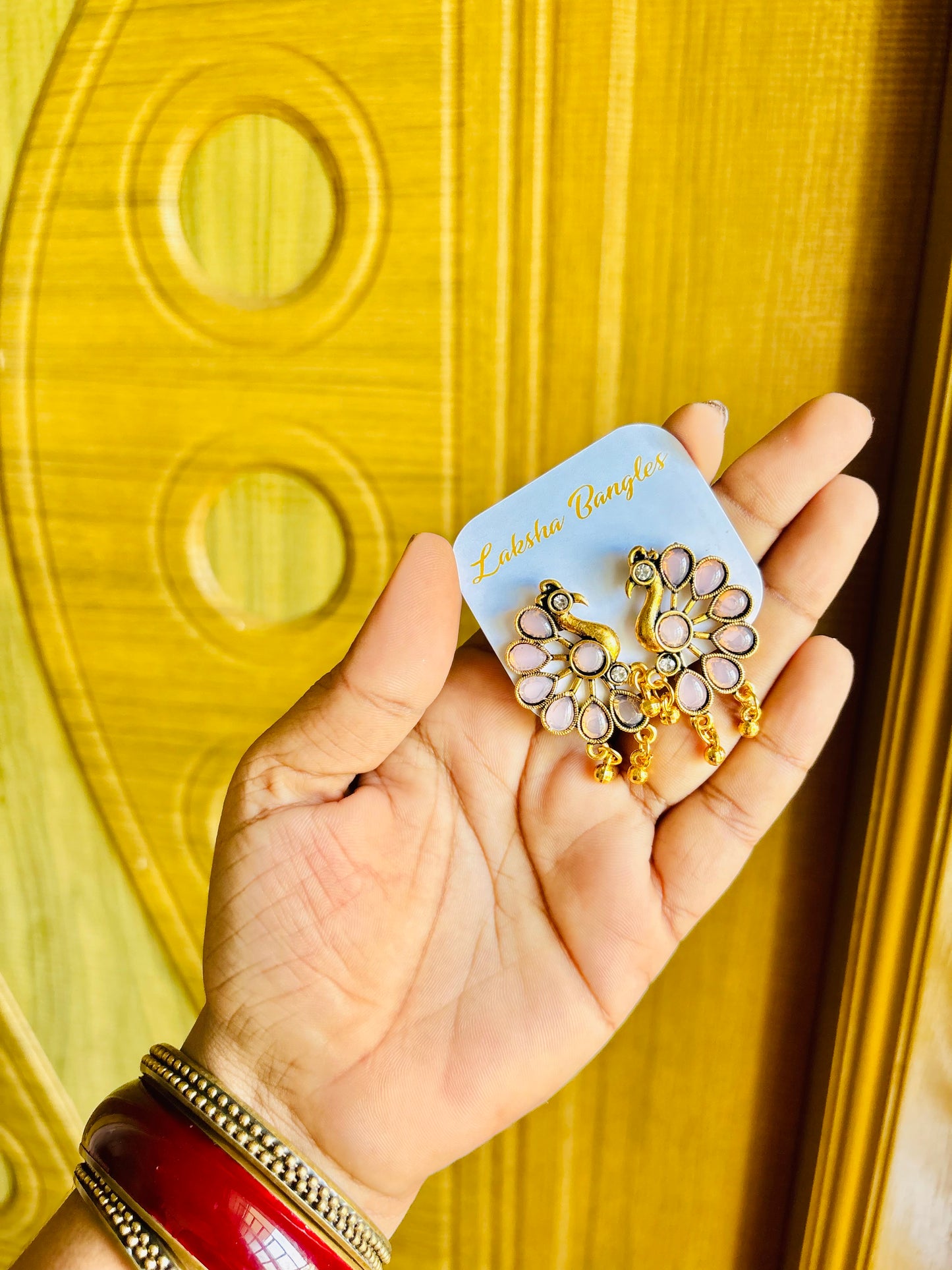 Gold mayura earrings🦚✨