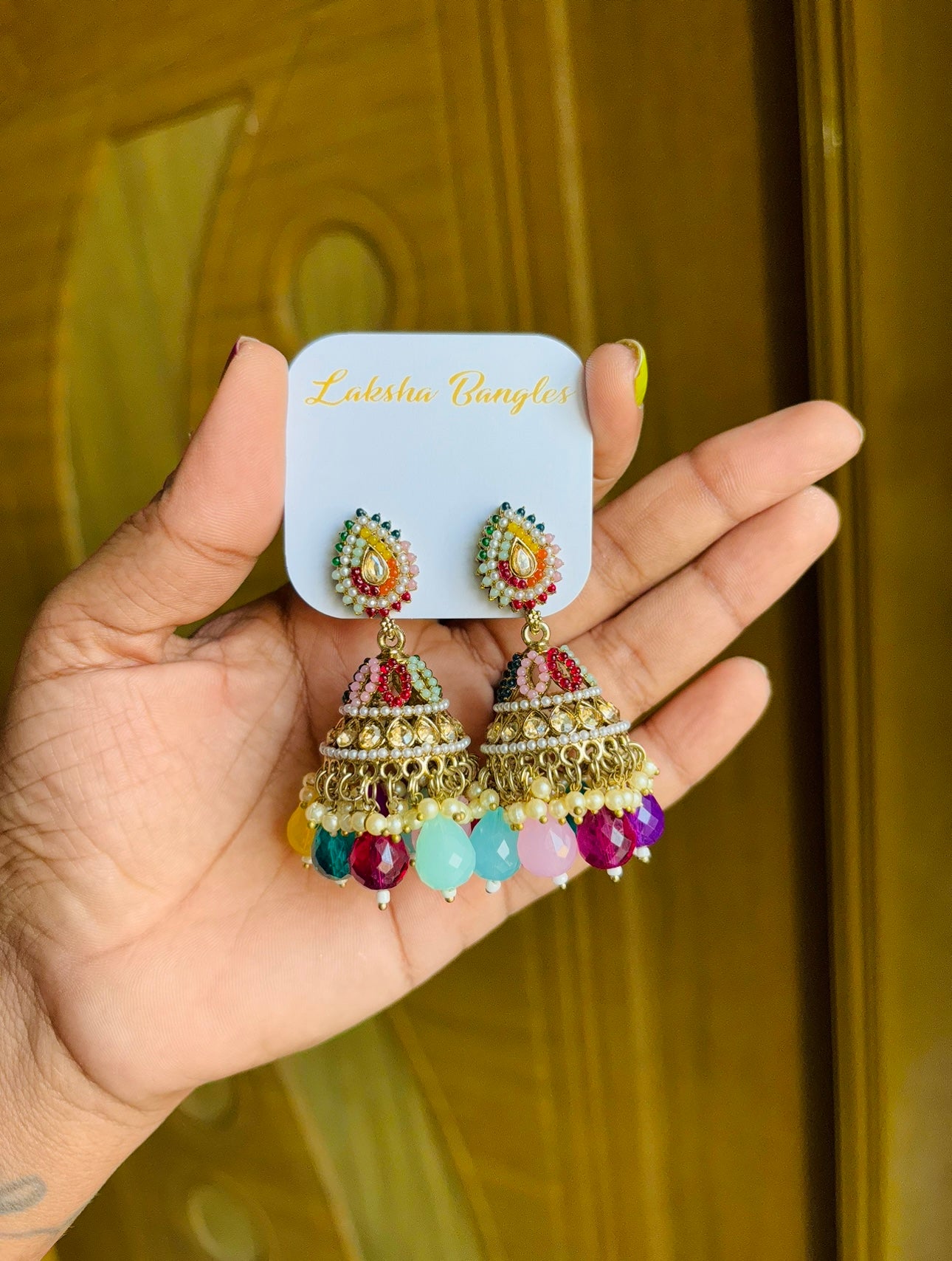 Laksha signature jhumka🌈🎀