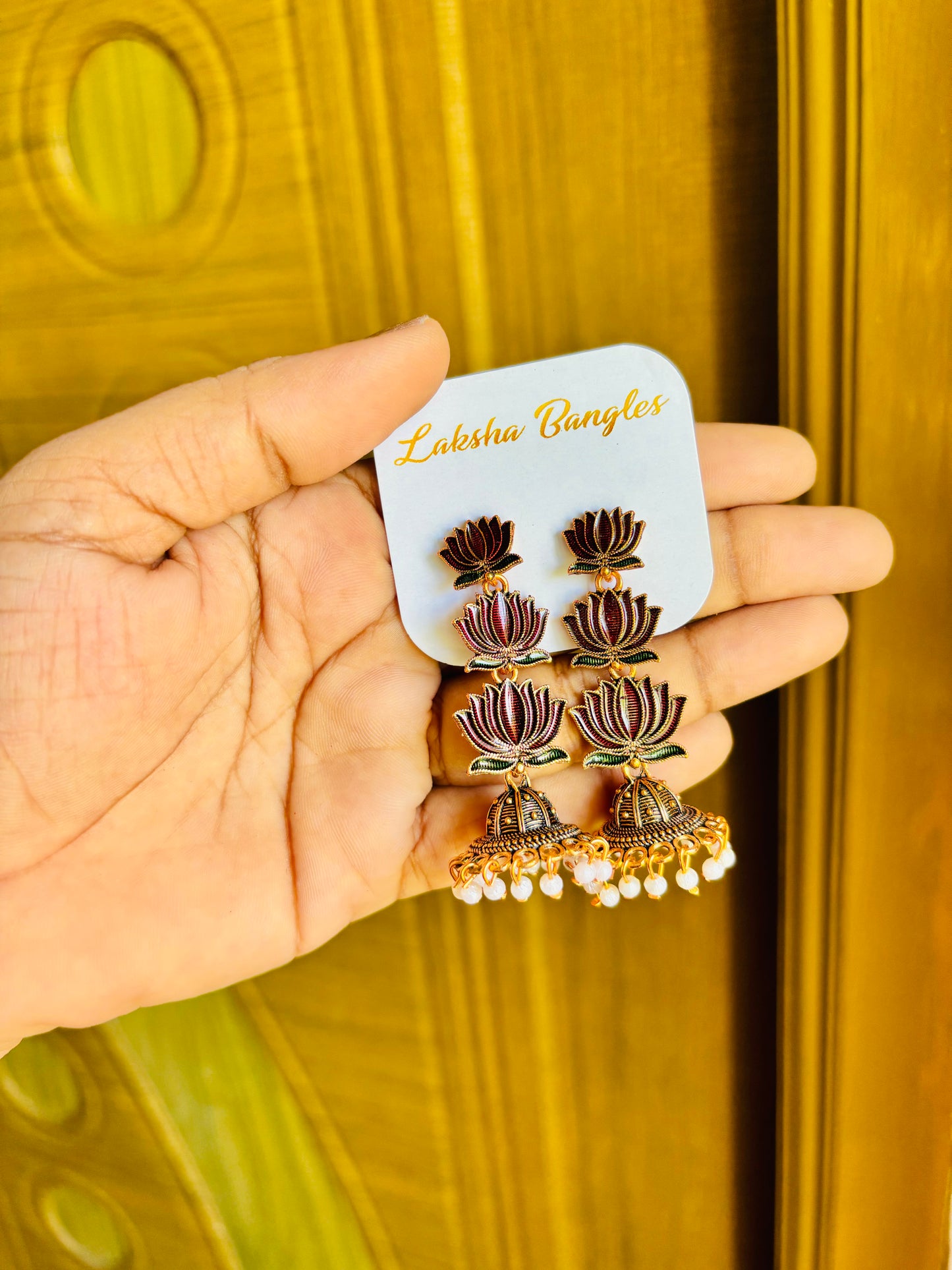 Lotus long earrings🪷