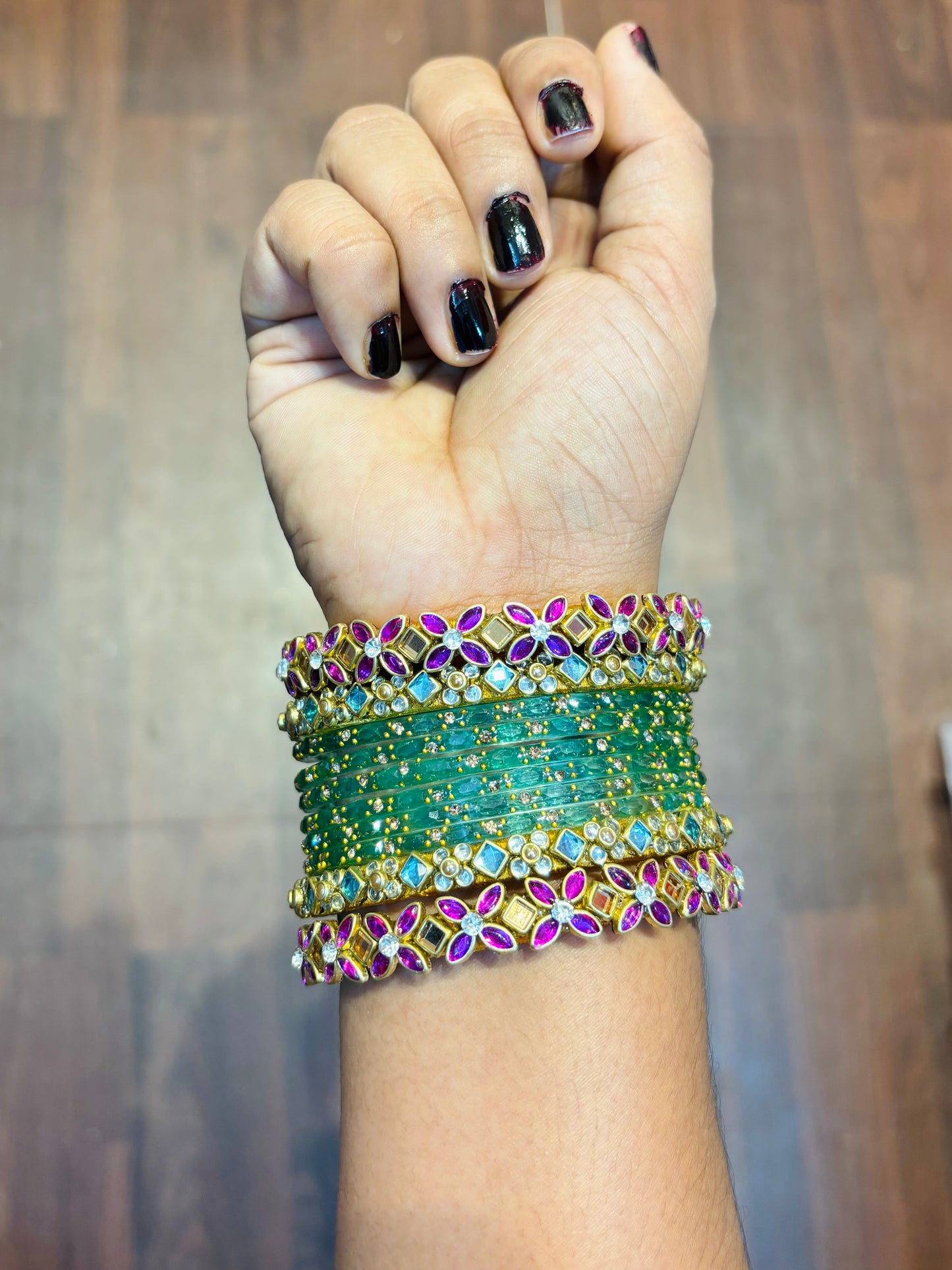 Handcrafted pink with skyblue set🎀