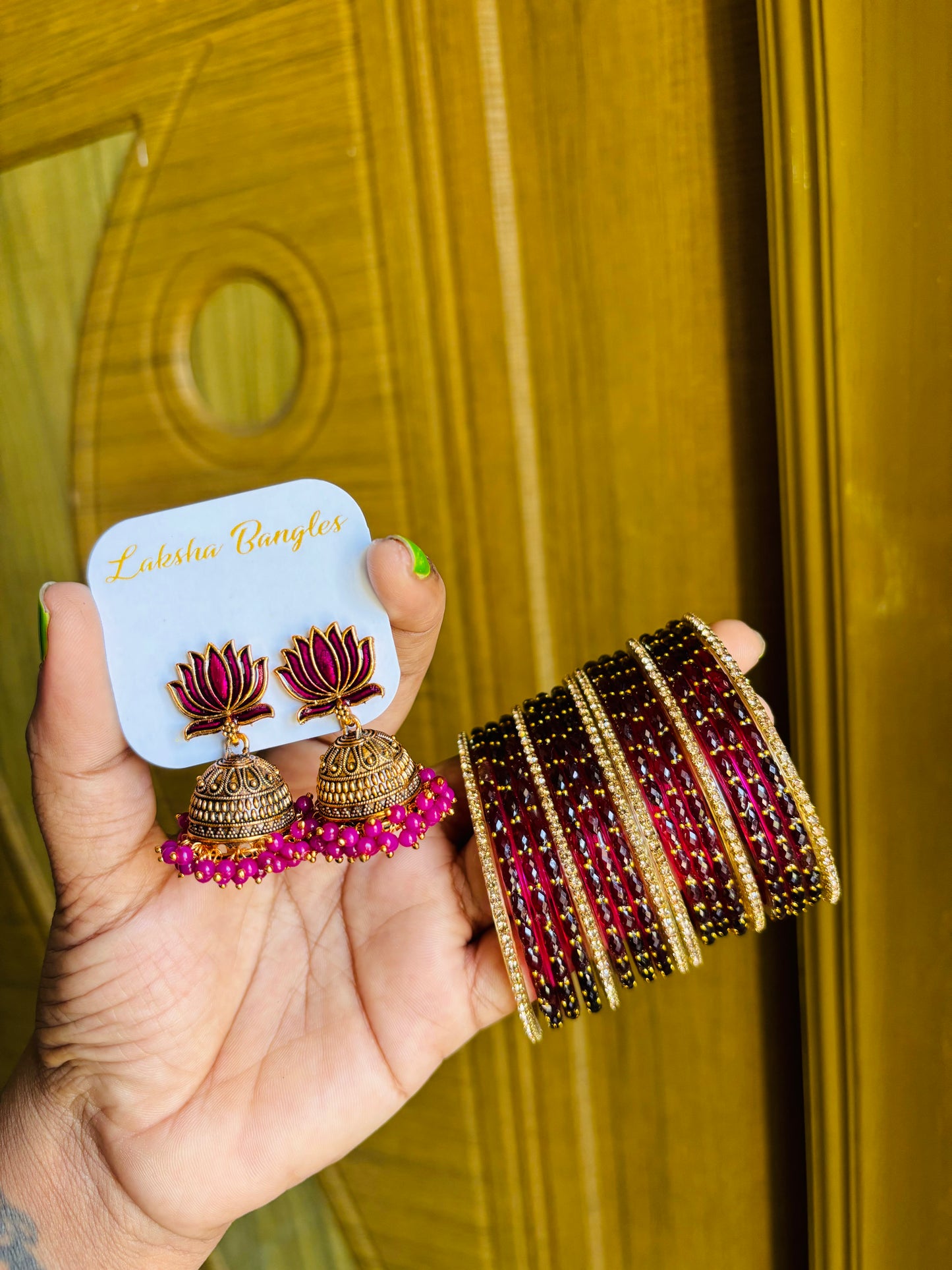 Lotus jhumka combo🪷