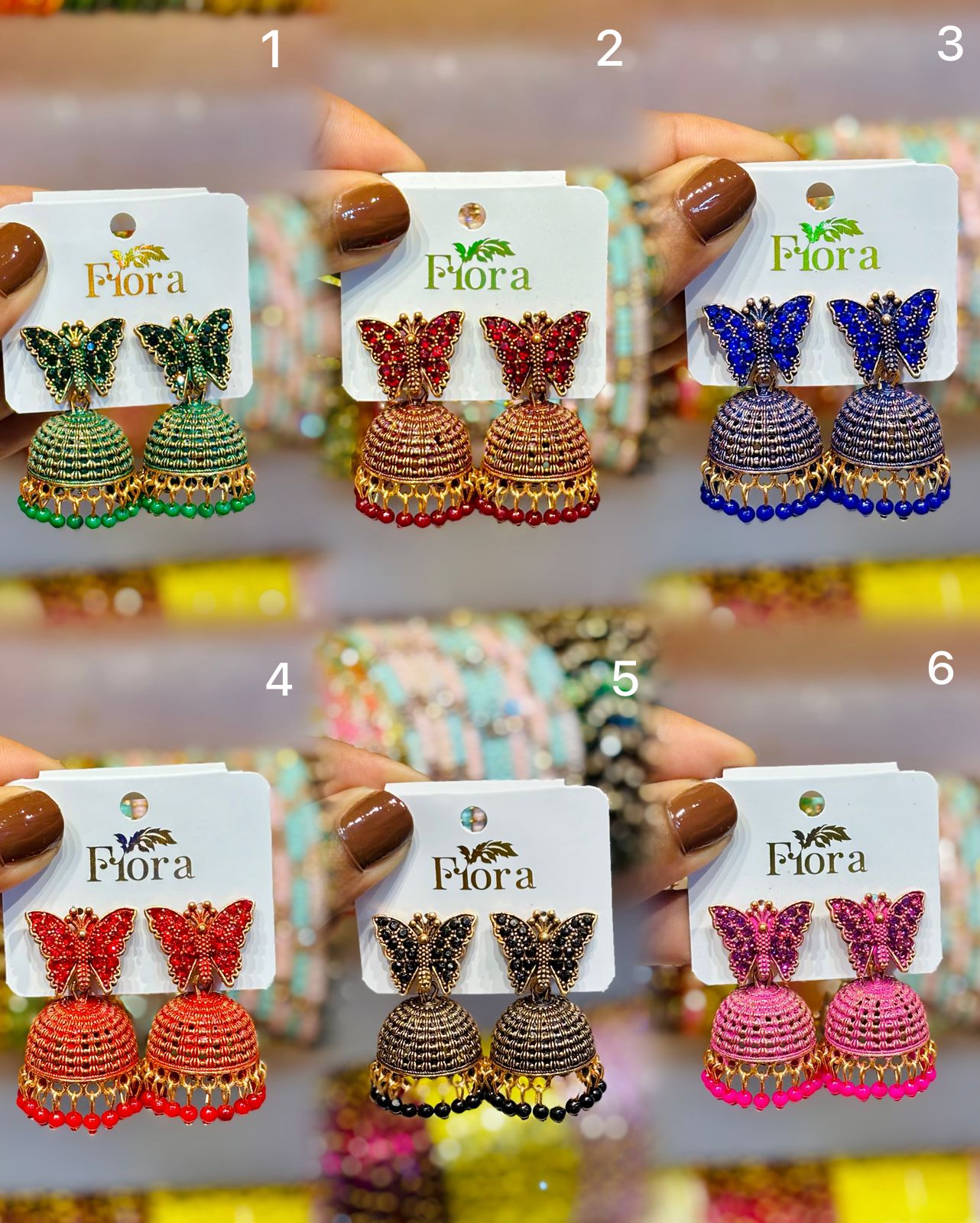 BUTTERFLY JHUMKAS